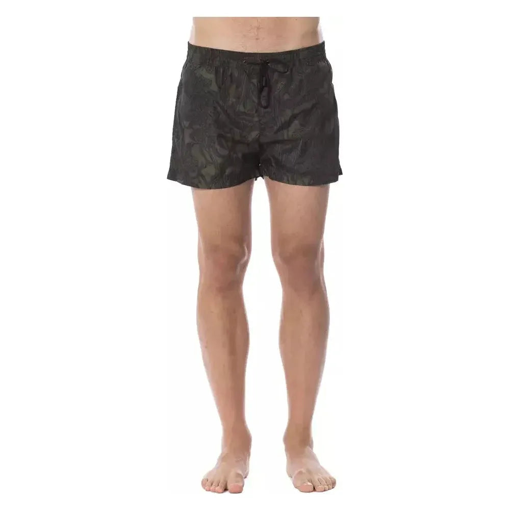 Roberto Cavalli Sport Army Polyester Men Swimwear RO-13748-IT46 | S