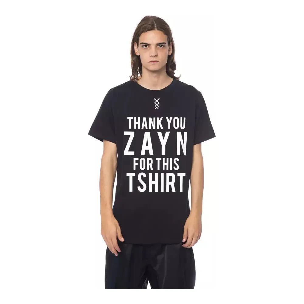Nicolo Tonetto Black Cotton Men T-Shirt
