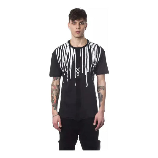 Nicolo Tonetto Black Cotton Men T-Shirt