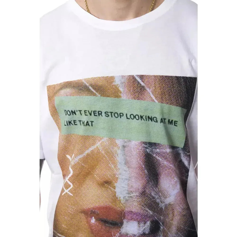 تي شيرت رجالي من القطن باللون الأبيض من نيكولو تونيتو