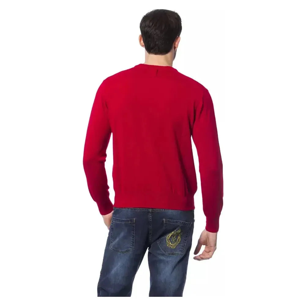 Billionaire Italian Couture Red Merino Wool Men Sweater BI-10486-XL
