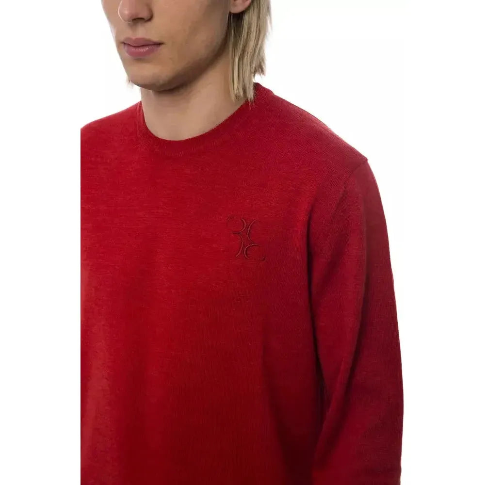Billionaire Italian Couture Red Merino Wool Men Sweater BI-10486-XL