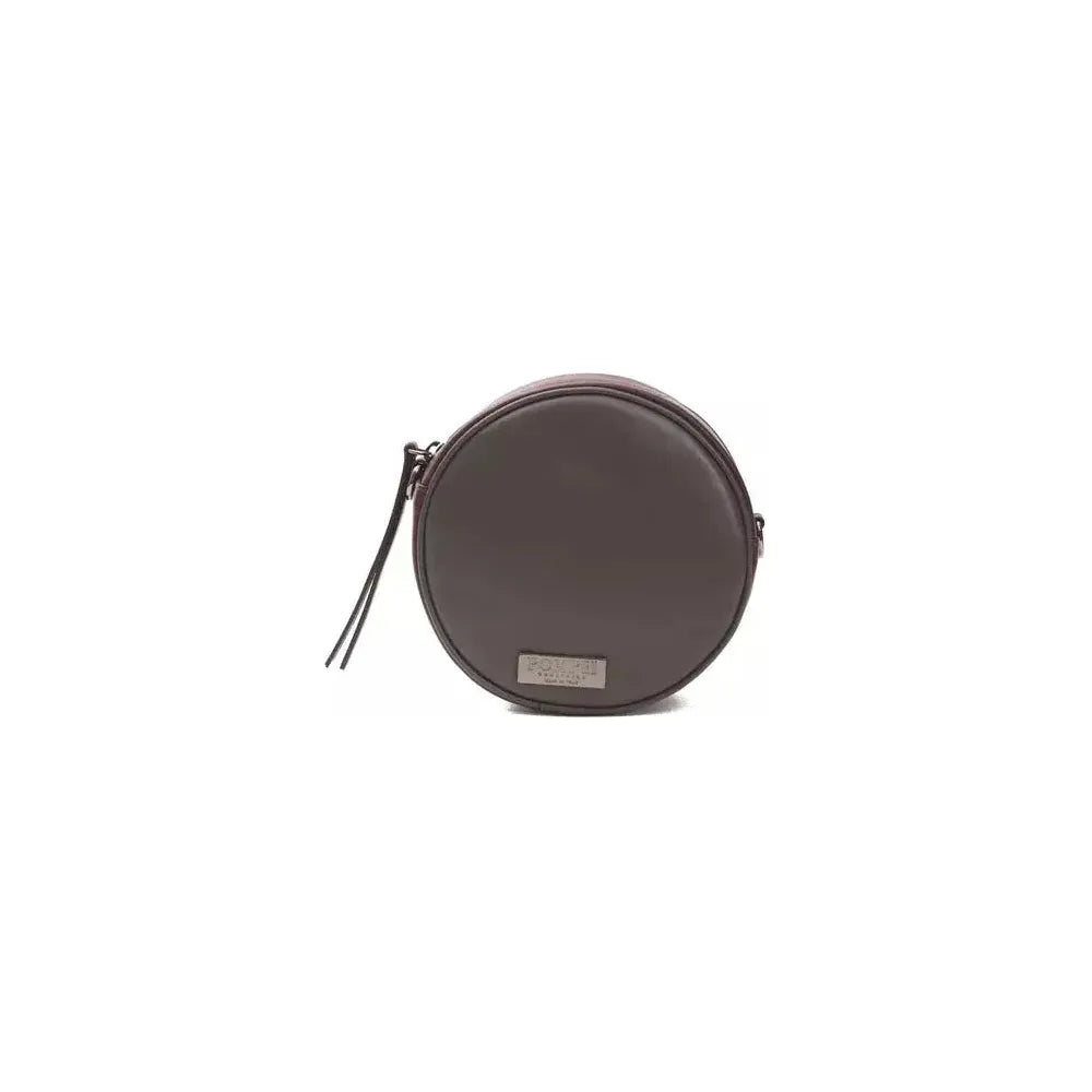 حقيبة كروس بودي نسائية من الجلد باللون العنابي من بومبي دوناتيلا