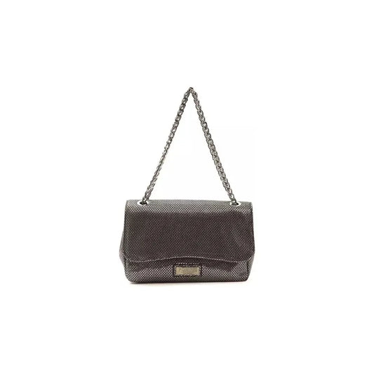 Pompei Donatella Gray Leather Women Crossbody Bag PO-5837