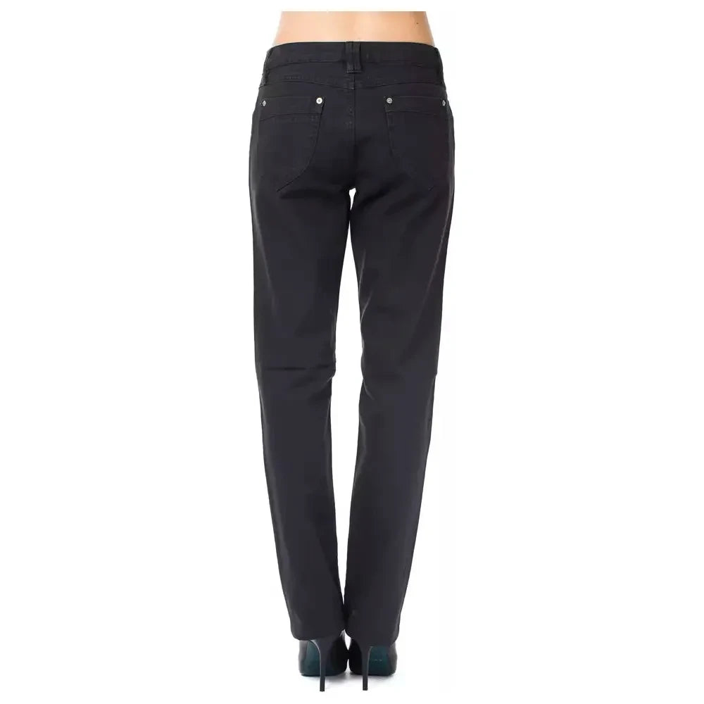 Ungaro Fever Blue Cotton Women's Pants