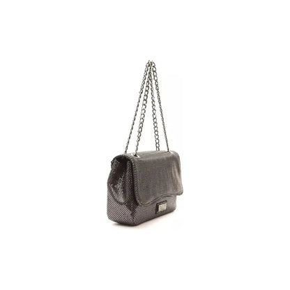 Pompei Donatella Gray Leather Women Crossbody Bag