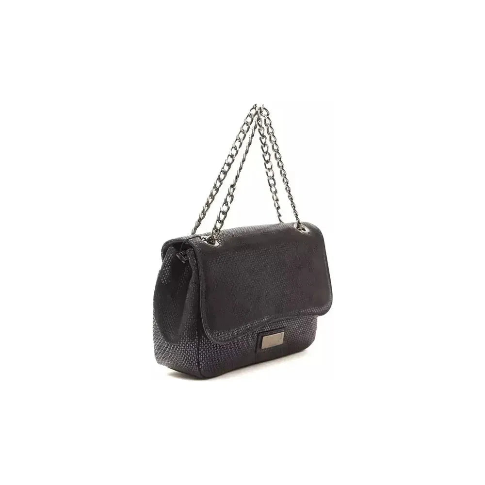Pompei Donatella Blue Leather Women Crossbody Bag Crossbody Bag