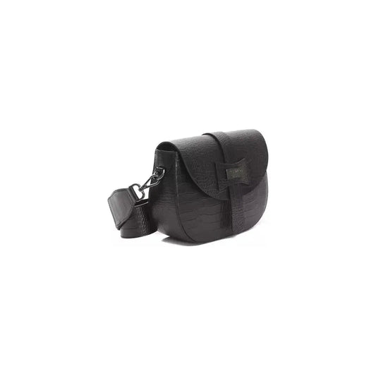 Pompei Donatella Black Leather Women Crossbody Bag