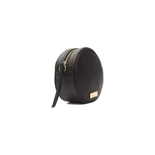 Pompei Donatella Black Leather Women Crossbody Bag Crossbody Bag