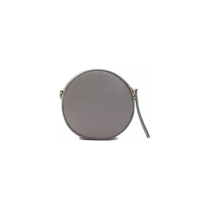 Pompei Donatella Gray Leather Women Crossbody Bag Crossbody Bag
