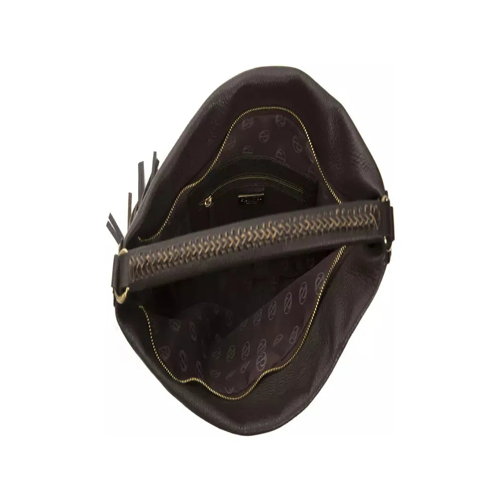 Pompei Donatella Brown Leather Women Shoulder Bag