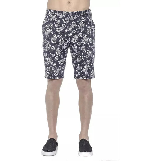 PT Torino Blue Cotton Men Bermuda Short Shorts
