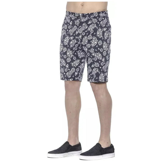 PT Torino Blue Cotton Men Bermuda Short Shorts