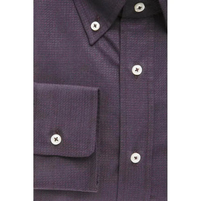 Robert Friedman Black Cotton Men Shirt