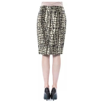 BYBLOS Gold Viscose Women Skirt WOMAN SKIRTS