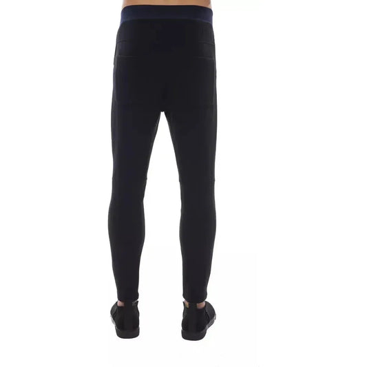 Nicolo Tonetto Black Viscose Men Pant NI-12932-S