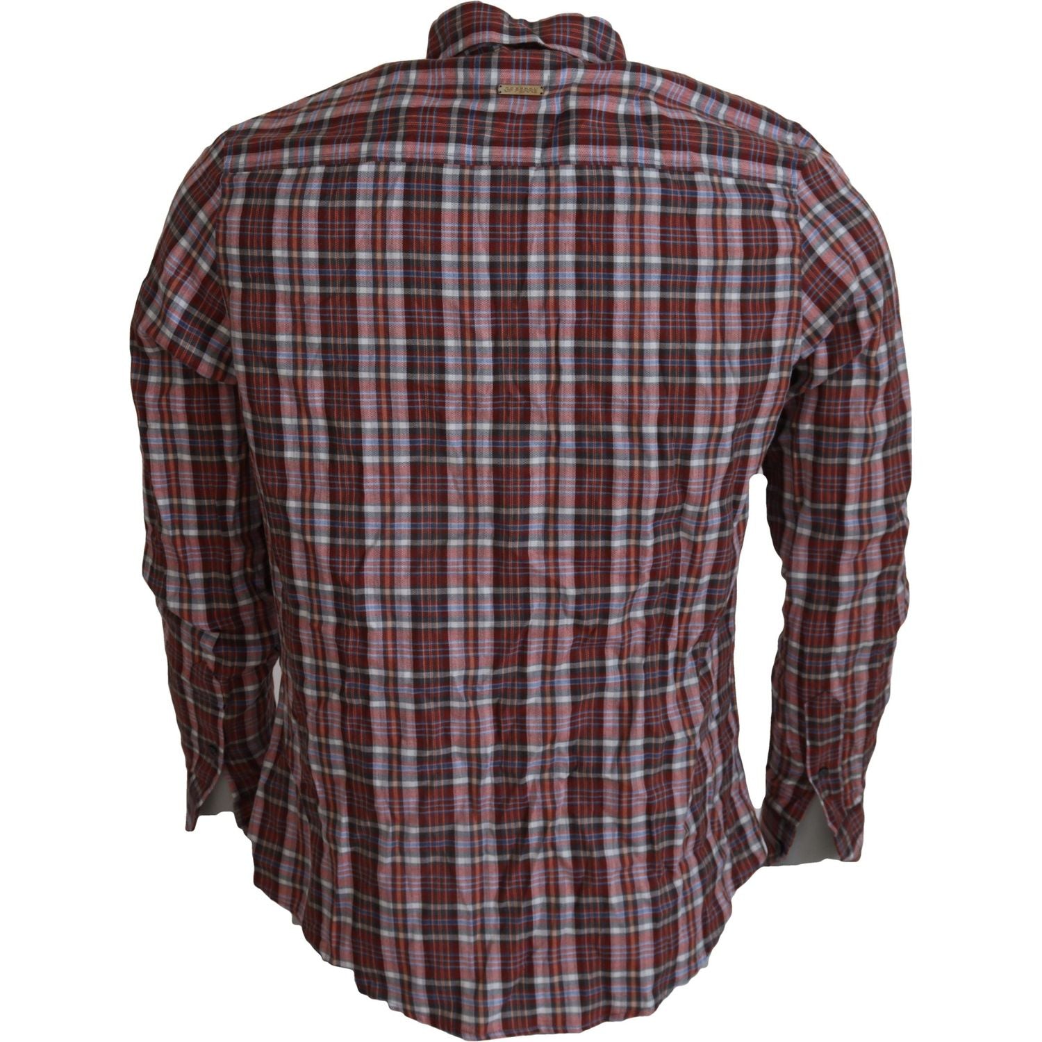 GF Ferre Multicolor Checkered Cotton Long Sleeves Casual Shirt