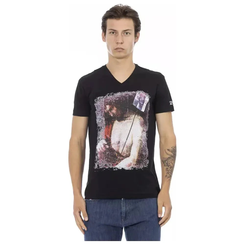 Trussardi Action Black Cotton Men T-Shirt