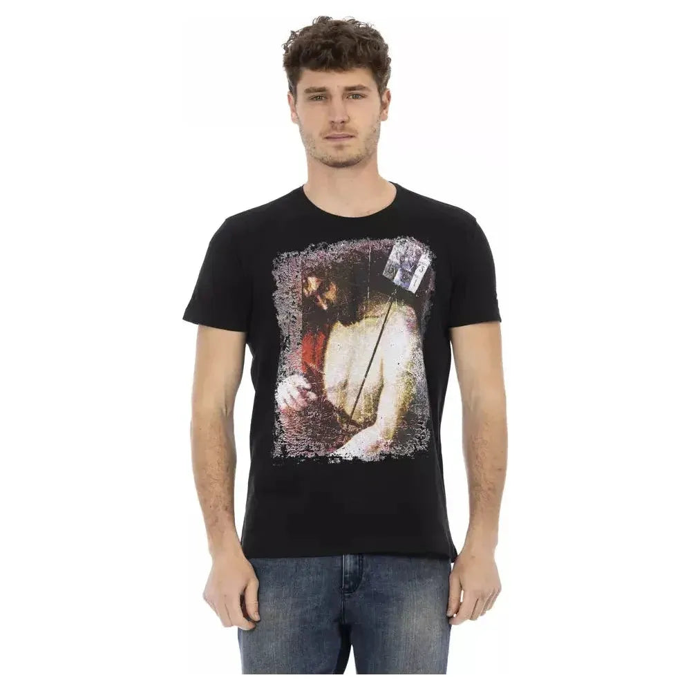 Trussardi Action Black Cotton Men T-Shirt