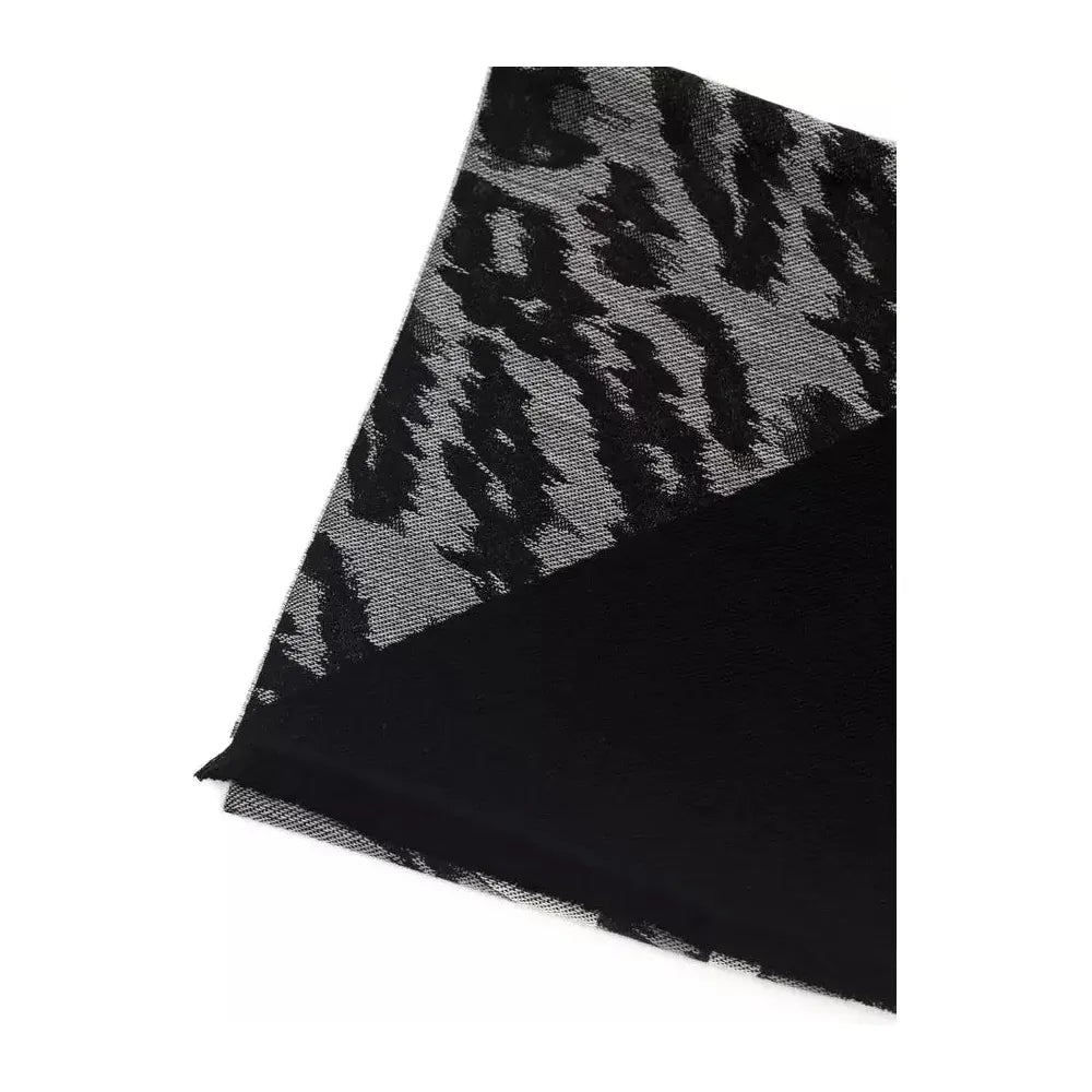 Cavalli Class Gray Wool Men Scarf Scarves