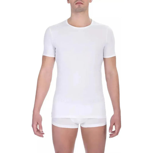 Bikkembergs White Cotton Men's Crewneck T-Shirt