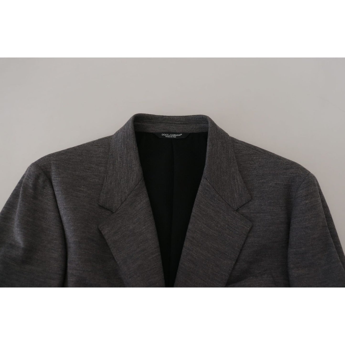 Dolce & Gabbana Gray Wool Stretch Slim Fit Jacket Blazer