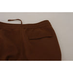 Dolce & Gabbana Brown Cashmere Men Drawstring Jogger Pants