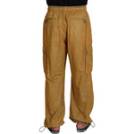 Dolce & Gabbana Brown Linen Drawstring Cargo Pants PAN73232 - 48