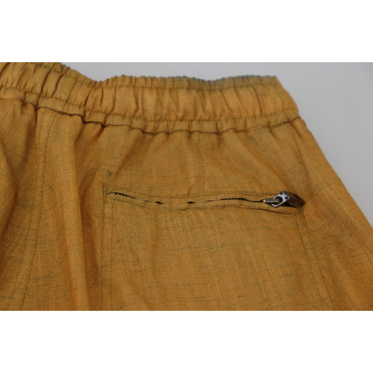 Dolce & Gabbana Brown Linen Drawstring Cargo Pants PAN73232 - 48