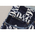 Dolce & Gabbana Blue Cotton DG Crown Skinny Denim Jeans