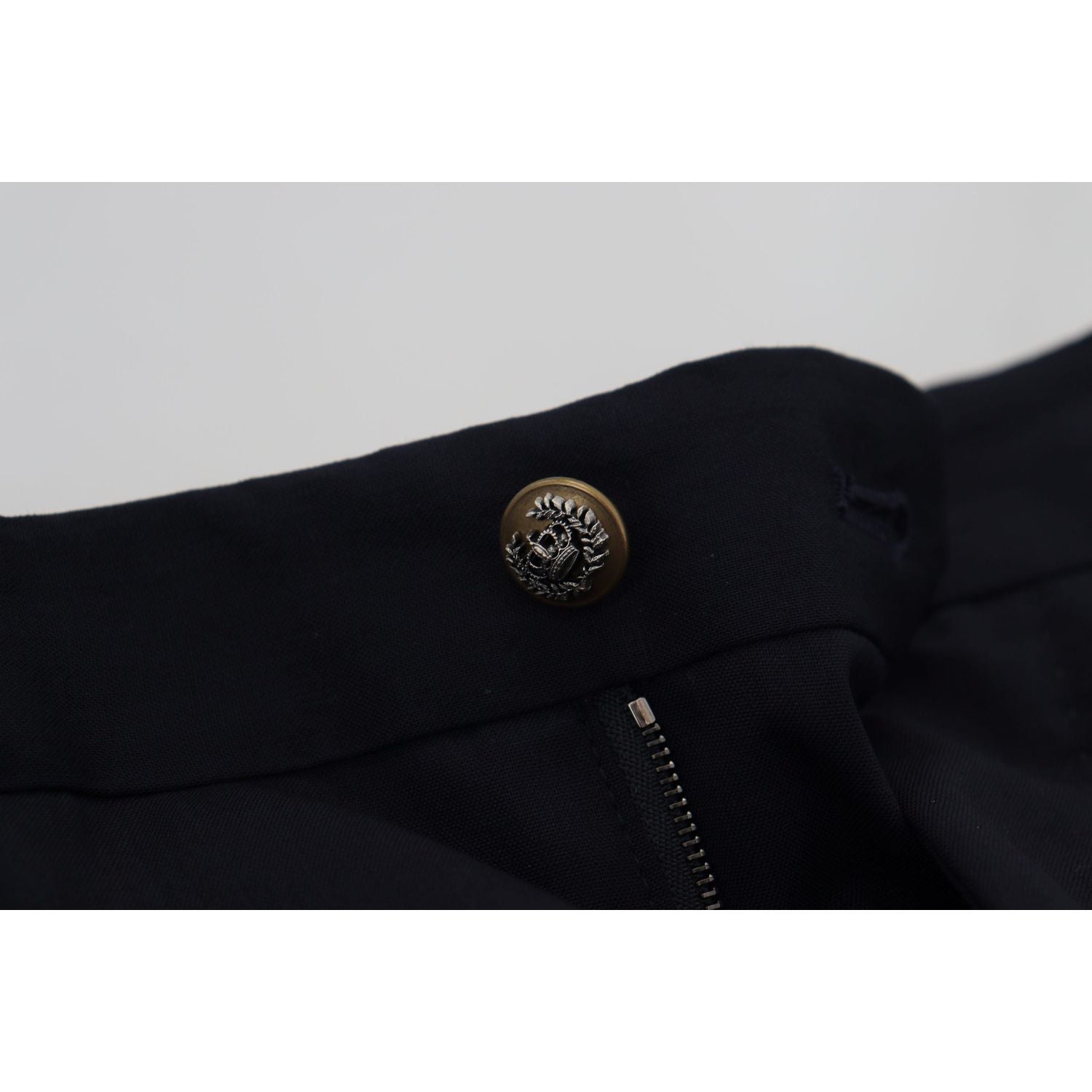 بنطلون دولتشي آند غابانا الأنيق المصنوع من مزيج الصوف باللون الأسود