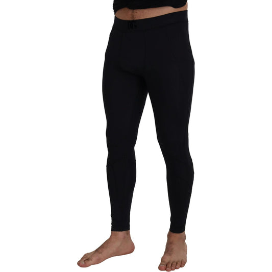 Dolce & Gabbana Black Nylon Slim Fit Stretch Pants PAN73326 - 48