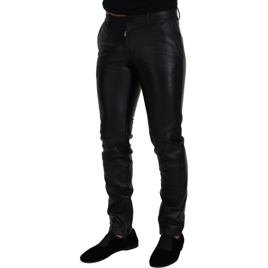 Dolce & Gabbana Black Shiny Stretch Skinny Pants PAN73327 - 46