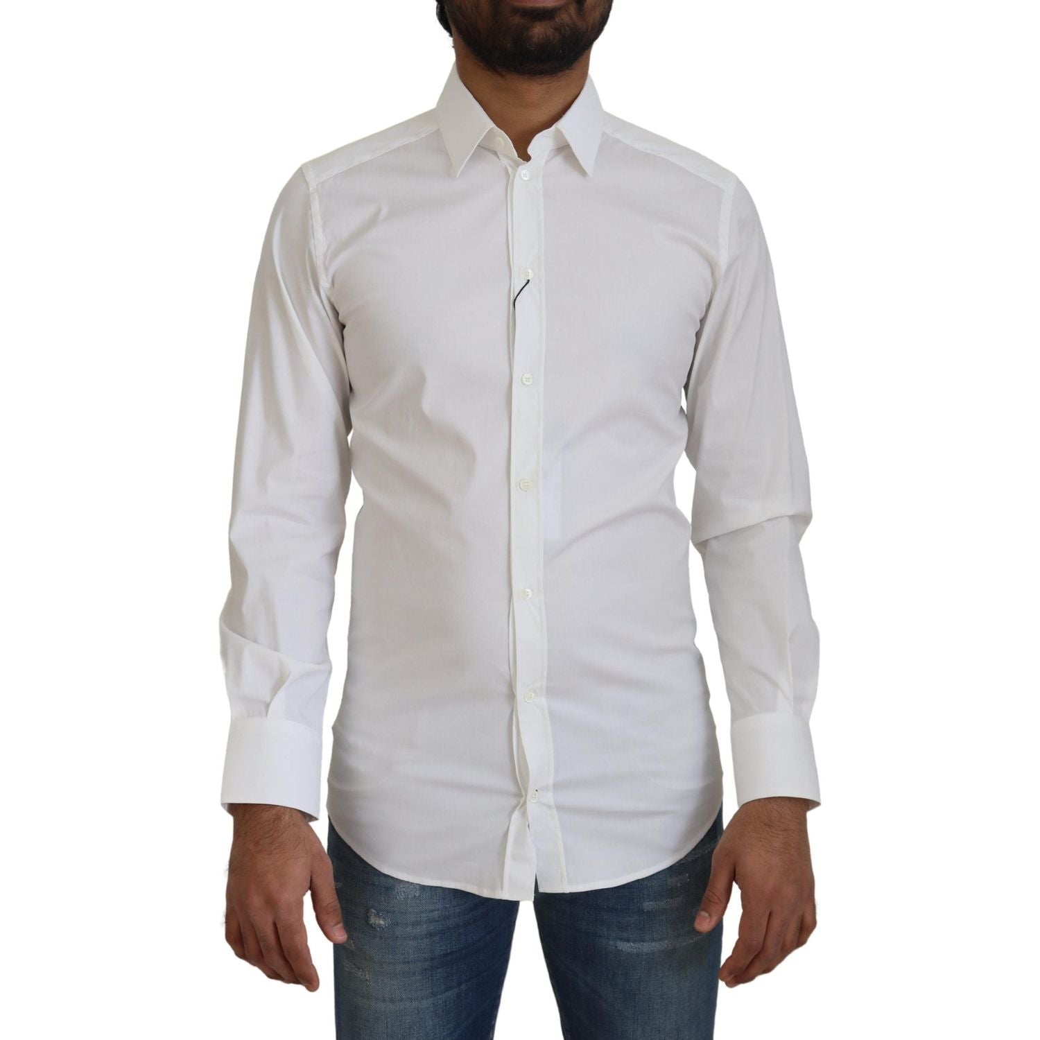 قميص دولتشي آند غابانا الأبيض المبهر بقصّة Slim Fit