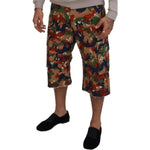 Dolce & Gabbana Multicolor Cotton Camouflaged Cargo Shorts