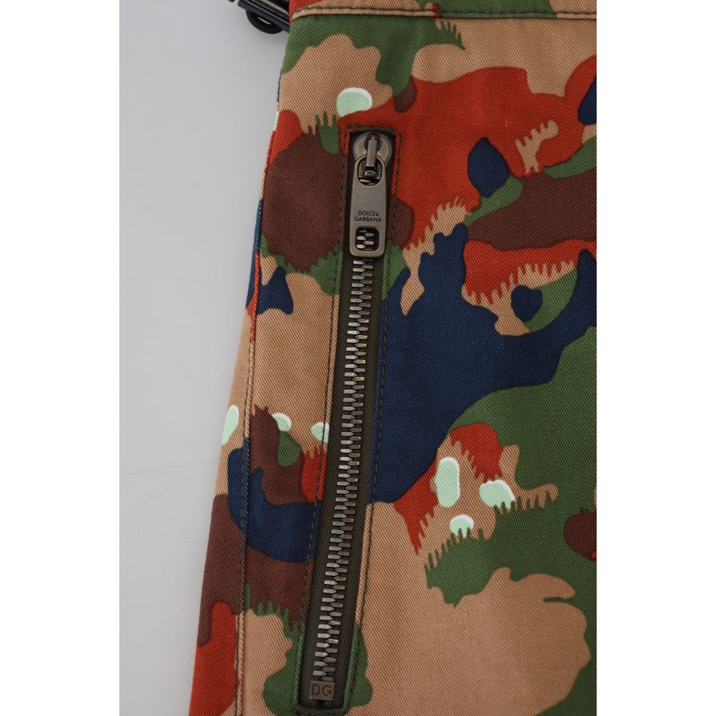 Dolce & Gabbana Multicolor Cotton Camouflaged Cargo Shorts