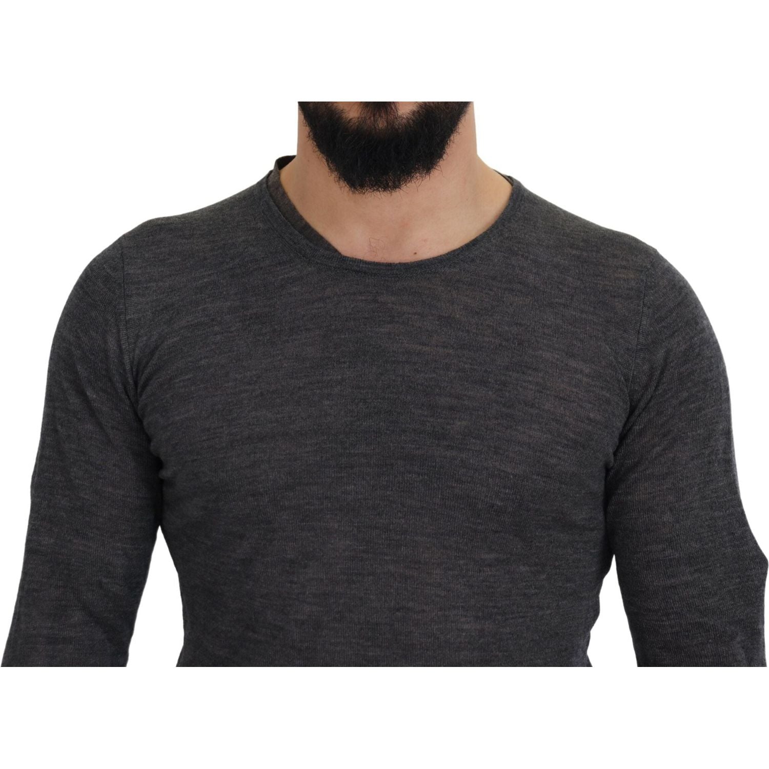 سترة صوفية برقبة دائرية رمادية أنيقة من إنتاج شركة كوستيوم ناشيونال