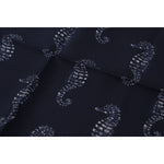 Dolce & Gabbana Blue Seahorse DG Printed Square Handkerchief Scarf