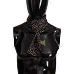 Dolce & Gabbana Brown Polka Dot Men Scarf Neck Wrap Shawl Scarf