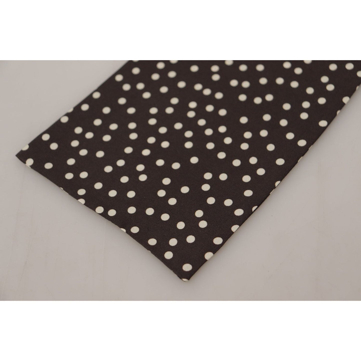 Dolce & Gabbana Brown Polka Dot Men Scarf Neck Wrap Shawl Scarf