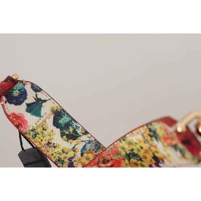 Dolce & Gabbana Red Exotic Leather Crystals Reversible Shoulder Strap