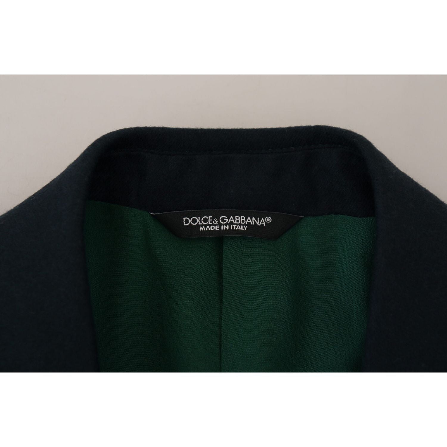 سترة أنيقة من دولتشي آند غابانا مصنوعة من مزيج من الكشمير والحرير باللون الأزرق