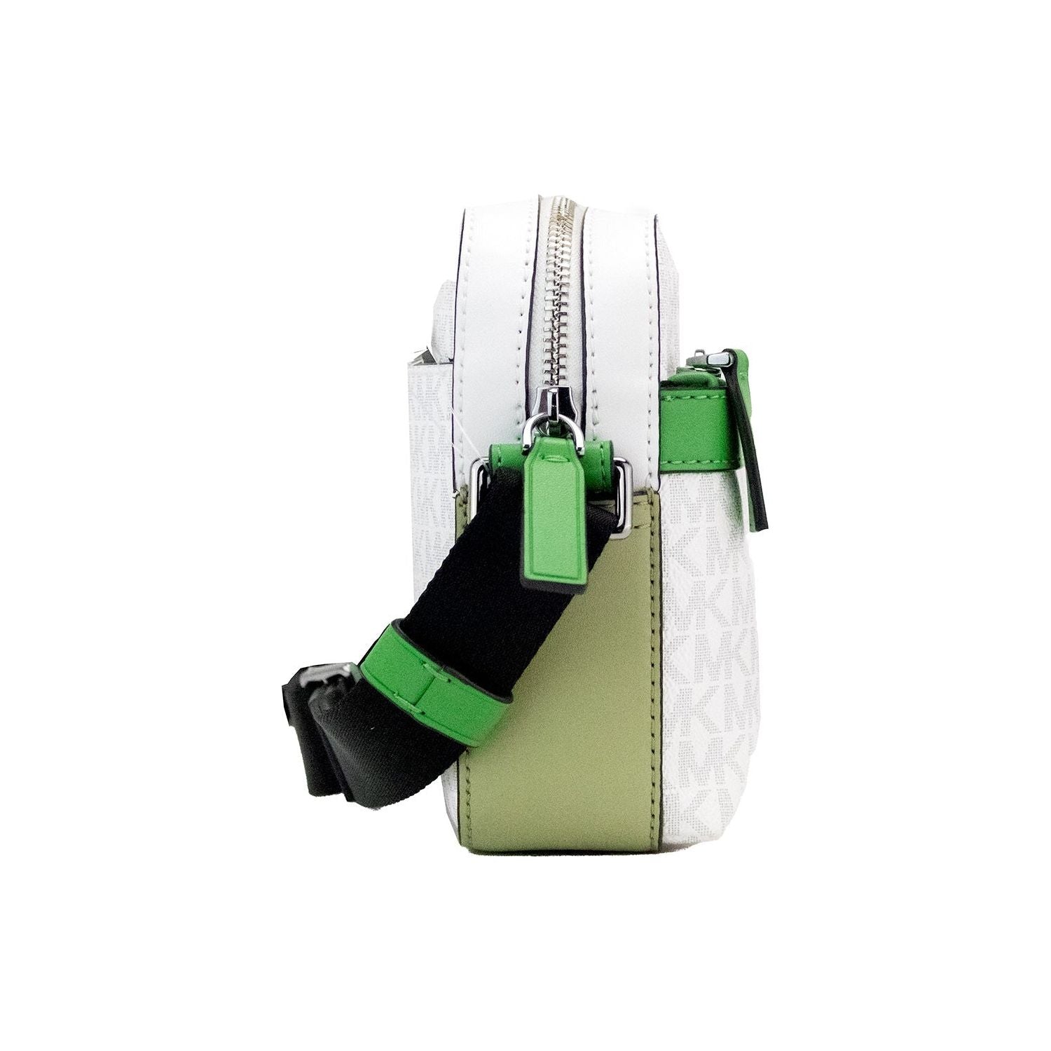 حقيبة كروس بودي صغيرة من مايكل كورس كوبر مصنوعة من مادة البولي فينيل كلوريد باللون الأبيض الساطع