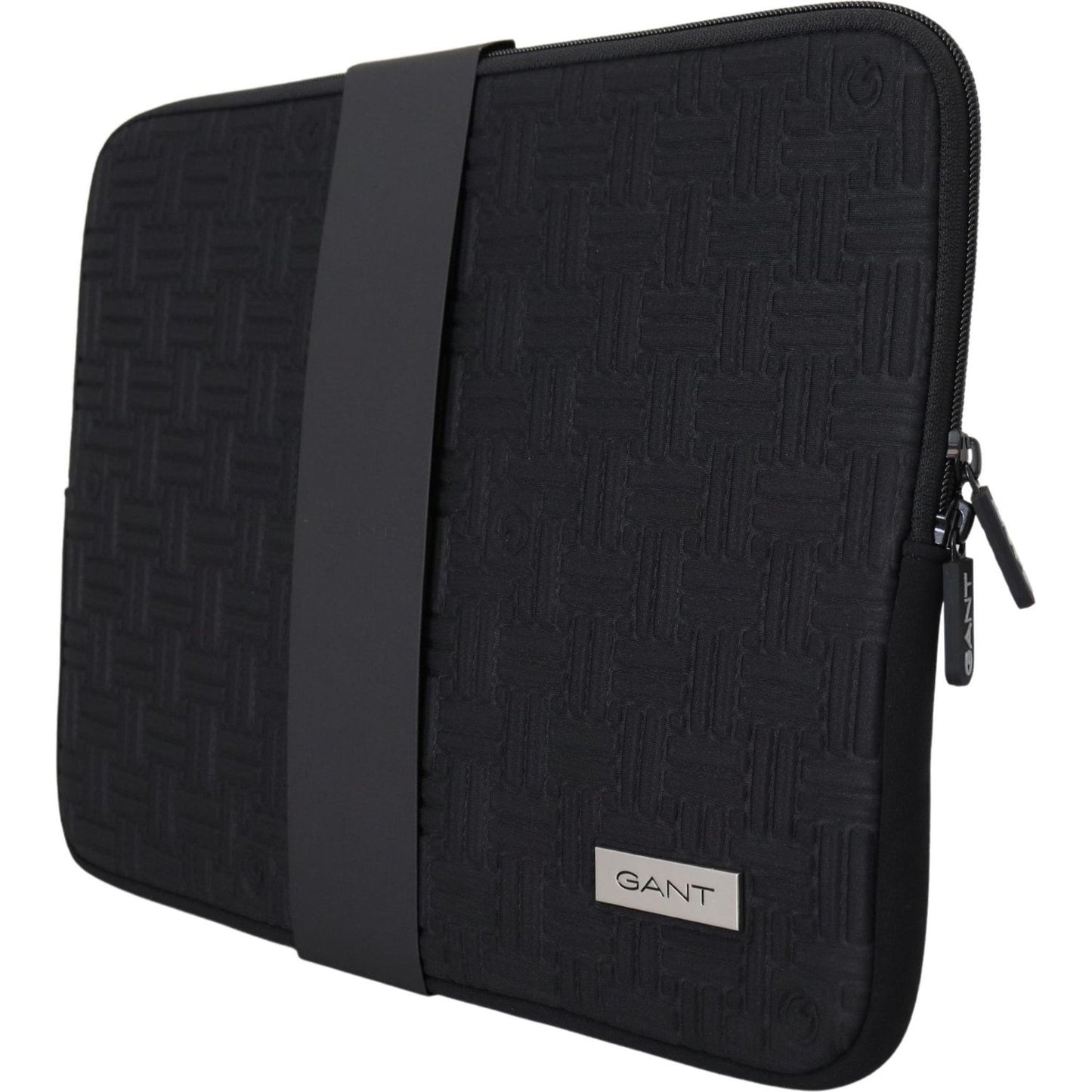 Gant Black Padded Pouch Bag Zipper Cover Sleeve Case