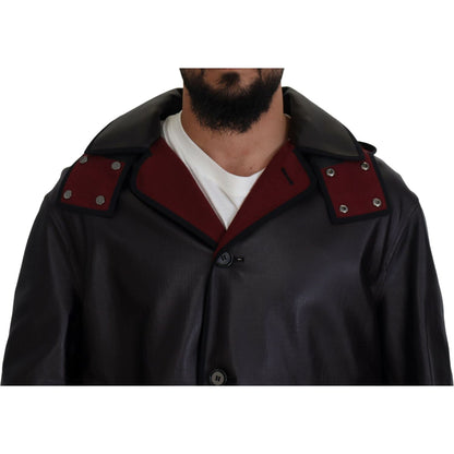 Dolce & Gabbana Black Trench Hooded Parka Cotton Jacket