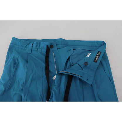 Dolce & Gabbana Blue Cotton Chinos Trousers Pants