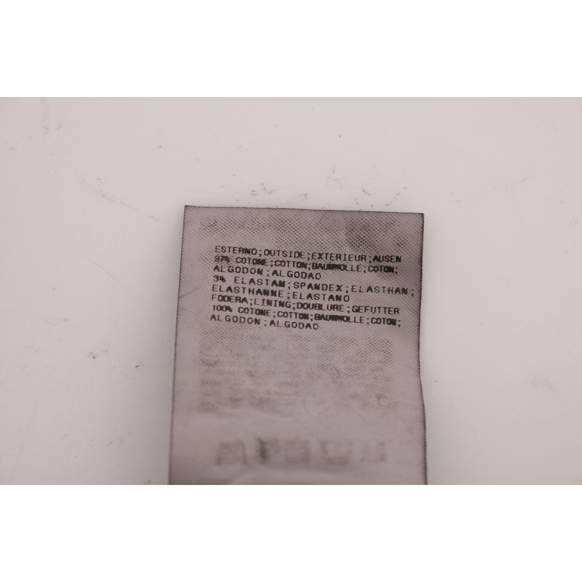 بنطلون GF Ferre الأنيق ذو المقاس النحيف باللون الأسود من القطن