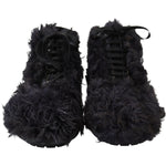 Dolce & Gabbana Black Leather Combat Shearling Boots Shoes
