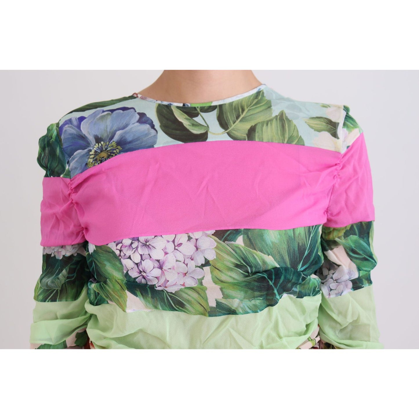 Dolce & Gabbana Multicolor Silk Floral Bodycon Sheath Dress