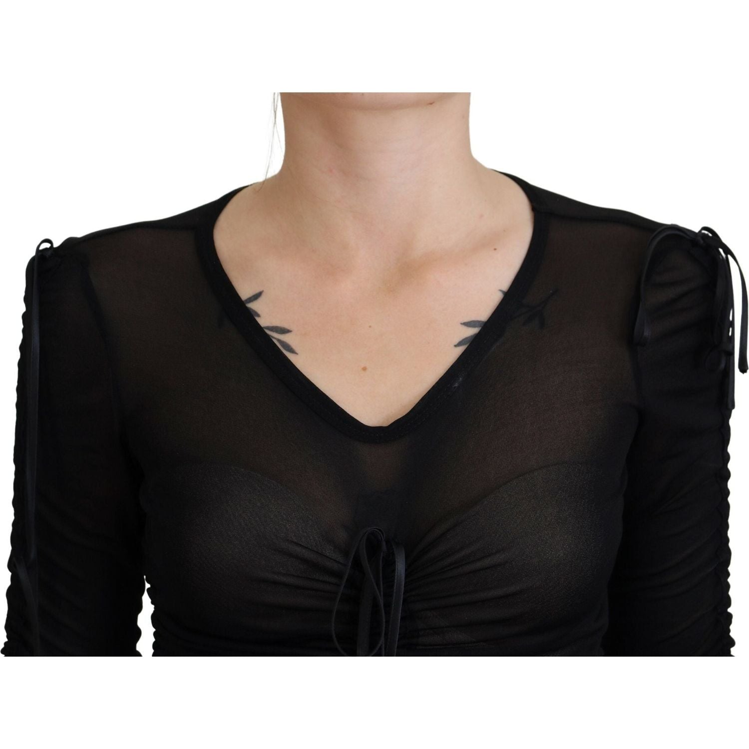 فستان دولتشي آند غابانا الأنيق المصنوع من مزيج الحرير الأسود